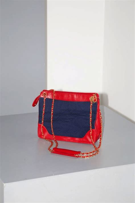 chanel borsa rossa tessuto